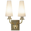 Mea 2-Light Brass Wall Sconce With Shades