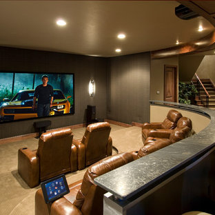 Example of a classic home theater design in Denver