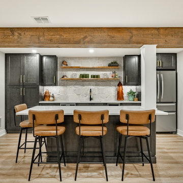 Chester Springs Basement Remodel | Full Wet Bar, Game Room & Entertainment Suit