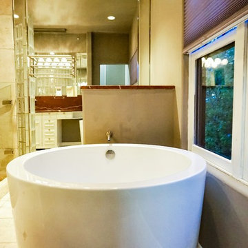 Master Bath - Round Japanese Ofuro Tub
