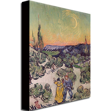 'Moonlit Landscape, 1889' Canvas Art by Vincent van Gogh