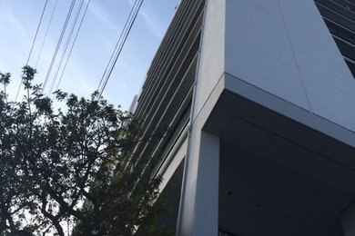 Example of a minimalist exterior home design in Los Angeles