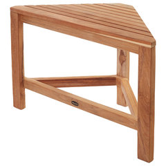 Sumba 30 Teak Shower Bench with Shelf