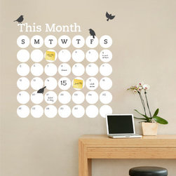 Daily Dot Dry Erase Wall Calendar - Vinyl Wall Decal - Wall Decals