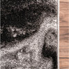 Maren Abstract Marbling Art Area Rug, Gray, 5'x8'