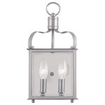 Livex Lighting - Livex Lighting 4311-91 Garfield - Two Light Wall Sconce - Garfield Two Light W Brushed Nickel Clear *UL Approved: YES Energy Star Qualified: n/a ADA Certified: YES  *Number of Lights: Lamp: 2-*Wattage:60w Candelabra Base bulb(s) *Bulb Included:No *Bulb Type:Candelabra Base *Finish Type:Brushed Nickel