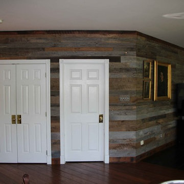 Barnwood Shiplap Wall With Custom Trim