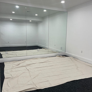 Custom Mirrored Wall Installation