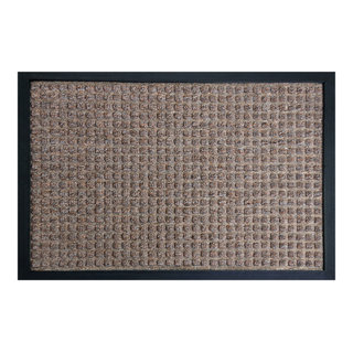 A1hc Heavy Duty Dark Brown 24 in. x 36 in. Polypropylene Dirt Cleaning and Water Absorbing Door Mat