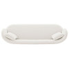 Contemporary Siri Linen 92.52 Sofa With Pillows, Cream