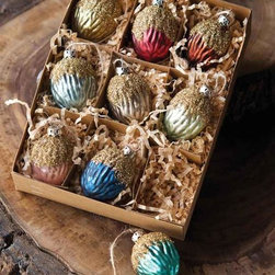 Opaline Walnut Ornaments - Christmas Ornaments