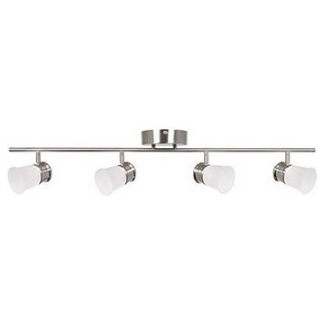 Satin Nickel Integrated LED Contemporary 4-light Track Ceiling