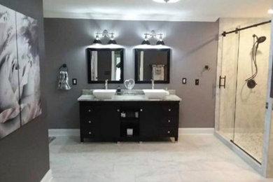 Inspiration for a transitional bathroom remodel in Other