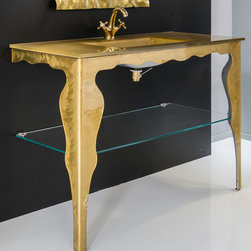 Handmade Murano Glass Italian Bathroom Console | 47 inch - Bathroom Vanities And Sink Consoles