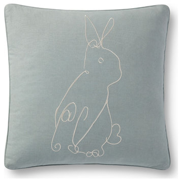 Sage 18"x18" Everybody Loves Some Bunny Pillow
