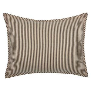 French Country Crimson Red Ticking Stripe Duvet Cover