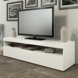 Modern Italian TV Stand Burta Small | White - $495 - Entertainment Centers And Tv Stands