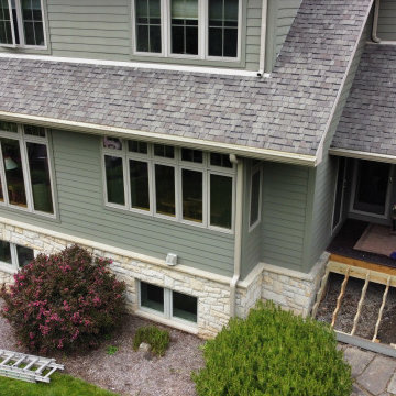 New gutters and gutter guard