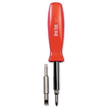 4 In-1 Screwdriver With Interchangeable Phillips/Standard Bits, Assorted Colors