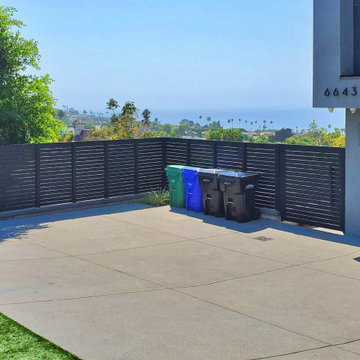 La Jolla, California All Aluminum and Powder-Coated Driveway, Entry and Fencing