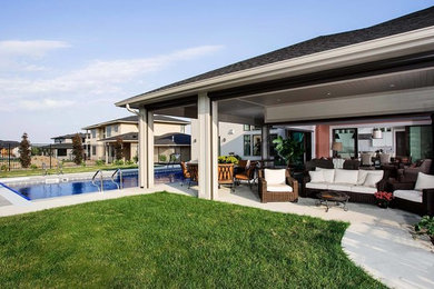 Example of a transitional home design design in Other