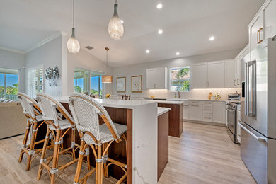 Kitchen - coastal kitchen idea in Miami