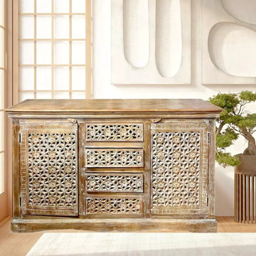 Organic Design with Reclaimed Wood Furniture and Doors