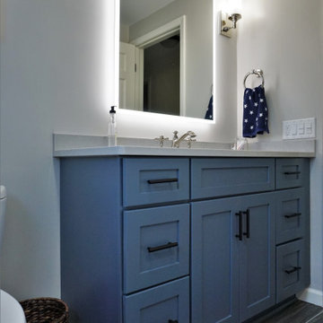 Black and Blue Boy's Bathroom