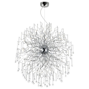 Cherry Blossom 48 Light Chandelier With Chrome Finish