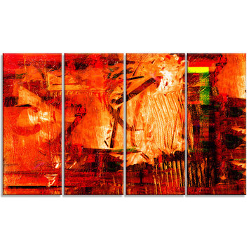 "Abstract Fire Red" Abstract Canvas Artwork