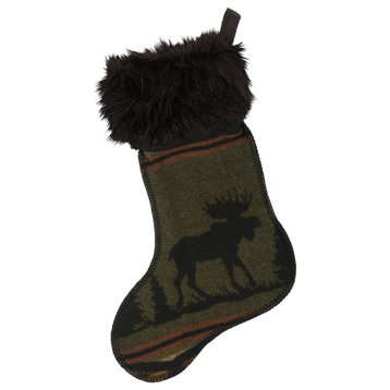 Moose 1 Christmas Stocking Sock