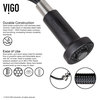 VIGO Edison Pull-Down Kitchen Faucet, Stainless Steel/Matte Black