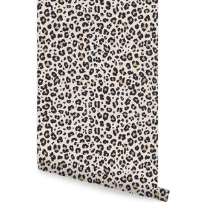 Animal Print Leopard Peel And Stick Wallpaper Contemporary Wallpaper By Simple Shapes Houzz