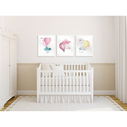 Up and Away Collection - Framed Wall Art - Kids Wall Decor