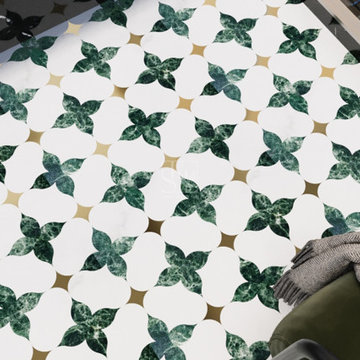 Elegant Petal Mosaic Flooring for a Nature-Inspired Look