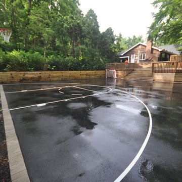 Asphalt Basketball Court Built in Woodbury NY 11797