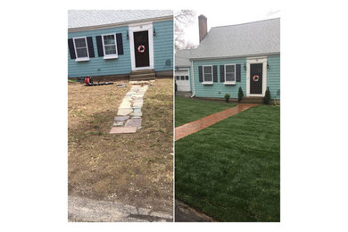 New sod and walkway, what a diference!