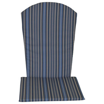 Full Adirondack Chair Cushion, Blue Stripe