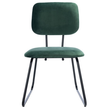 Safavieh Chavelle Side Chair, Malachite Green/Black