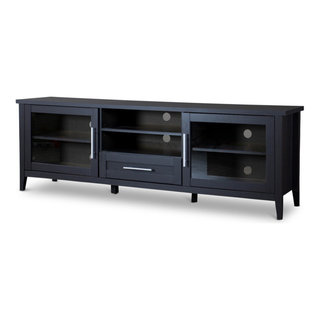 Baxton Studio Espresso TV Stand One Drawer Transitional