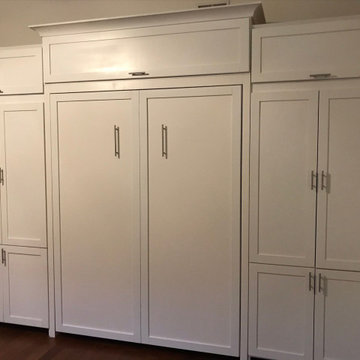 Custom Built Vertical Queen Murphy Bed with Storage and Accent Lighting