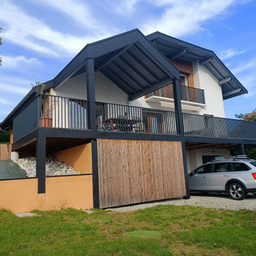 extension et rénovation contemporaine maison savoyarde 1991