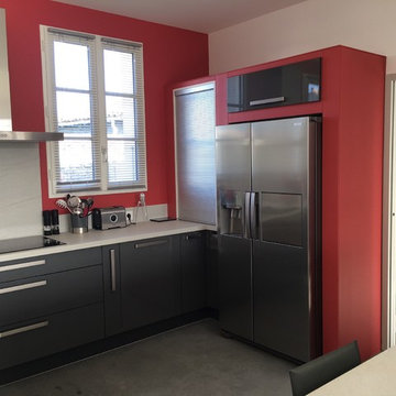 Cuisine mélaminé brillant anthracite