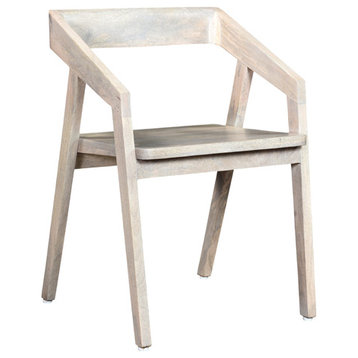 Camilla Solid Wood Armchair, Soft White