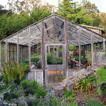 greenhouse and garden