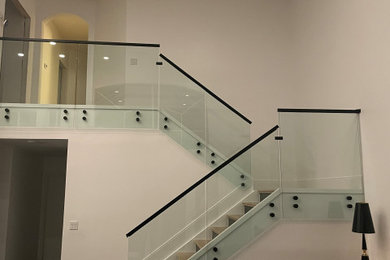 Stand-off pin glass railings
