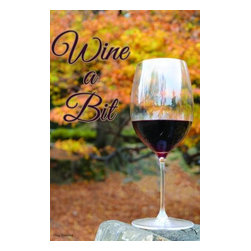 Flag Emotes - Flag Emotes, Double Sided Garden Flag, Wine A Bit - Flags And Flagpoles