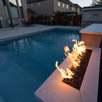 Complete Backyard Transformation with Pool, Fire Feature & Outdoor Kitchen