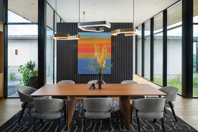 Inspiration for a contemporary dining room remodel in Austin