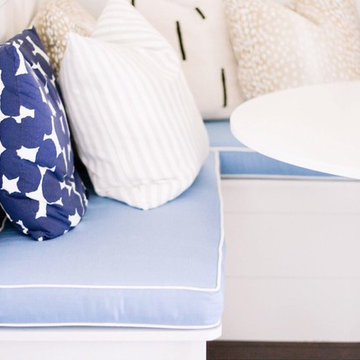 Air blue breakfast nook cushions